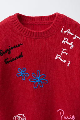 EMBROIDERED KNIT JUMPER - Zara фото 3