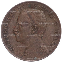 Монета 2 чентезимо 1917 года Италия