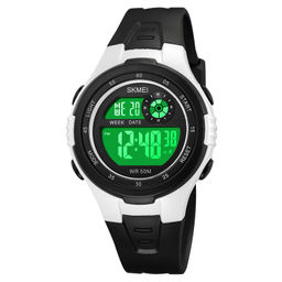 Детские наручные часы электронные Skmei 2280white-black
