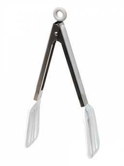 Щипцы кухонные универсальные 27x5,5 белый силикон; внутр. металлическая вставка - Denastia фото 2