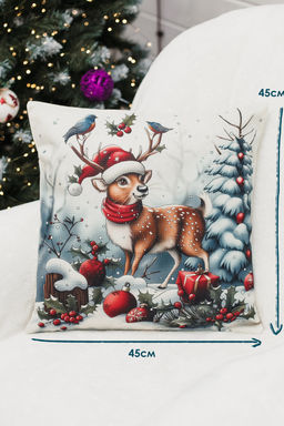Наволочка декоративная новогодняя 2 шт рогожка