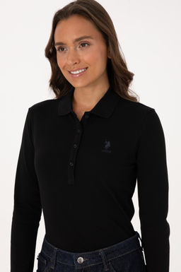 Kad_n Siyah Basic Polo Yaka Sweatsh_rt - U.s. polo assn фото 2