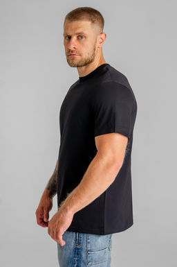 Арт. 67114/8 Футболка  мужская однотонная с лайкрой 48-58 (6 шт) Цвет:черный