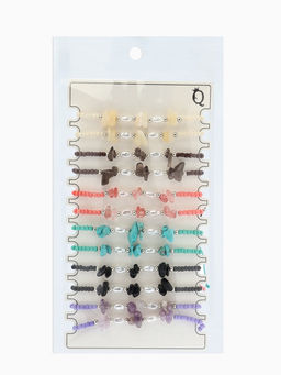 Цена за 12 шт. Браслет под натуральный камень «Крошка» с жемчугом, d=6 см, МИКС