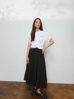 Футболка из хлопка с принтом / Zarina фото 3