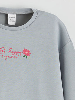 Bisiklet Yaka K?z ?ocuk Sweatshirt