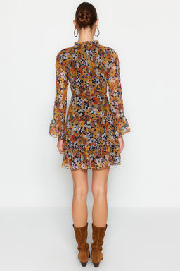 TRENDYOLMILLA Siyah Dik Yaka Dokuma Elbise TCLAW19LJ0076  фото 30