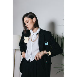 Серьги металл Фьюче круги плетения, цвет золото - Qf фото 4