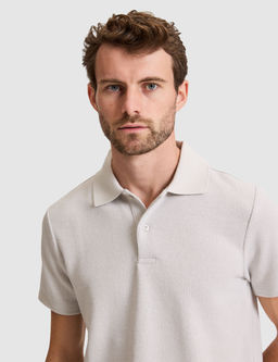 Gri Slim Fit _rme Dokulu Polo Yaka Ti__rt