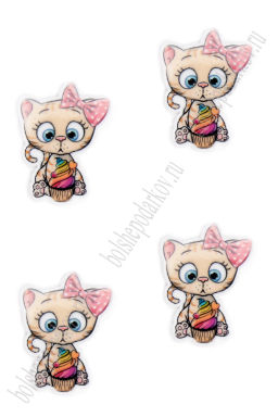 Кабошон-вырубка "Котёнок" 2,7*3,5 см (10 шт) SF-5951, №3