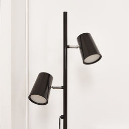 ULM-T600 2х6W/4500K/DIM BLACK Торшер напольный светодиодный, 2х6W. Сенсорный выключатель. Диммер. Черный. ТМ Uniel