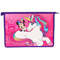 Папка для тетрадей А4, на молнии, пластик, Минни Маус и Единорог - Disney фото 3