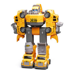 Робот трансформирующийся в дорожную технику, в коробке