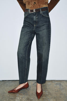 ZW COLLECTION MID-WAIST JEANS - Zara фото 6