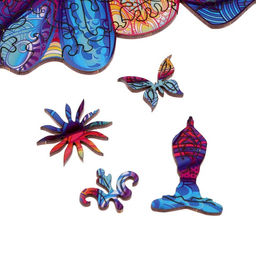 Пазл деревянный фигурный Чары мотылька, деревянная коробка - Puzzle фото 5