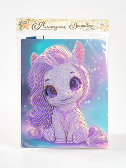 Алмазная вышивка с частичным заполнением «Лошадка» 20×25 см