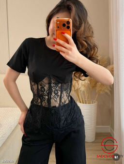 Корсет-футболка со шнуровкой