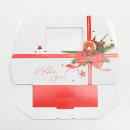 Цена за 5 шт. Коробка складная новогодняя «С Новым годом», 10×8×3.5 см