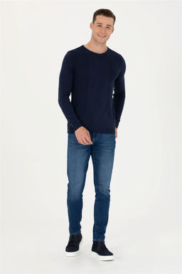 U. S. Polo Assn Мужской темно-синий свитер - U.s. polo assn фото 2