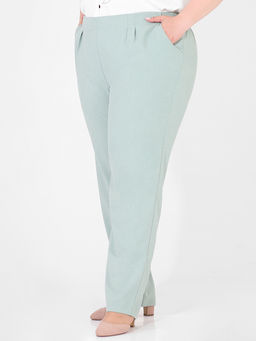 Брюки собственного производства летние зауженные женские большие - Almond фото 8