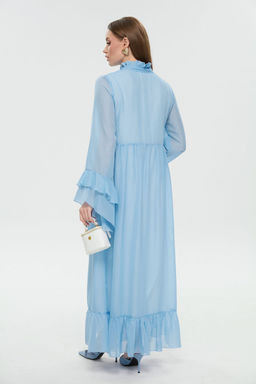 Платье NIKVA н1038-1 голубой  фото 8
