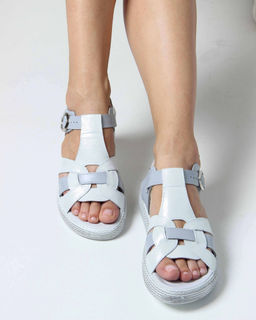 Босоножки EDART 2028.2530 w. Серый белый R - Ed'art фото 5