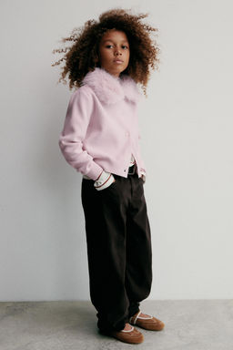 CARDINGAN WITH DETACHABLE FAUX FUR COLLAR - Zara фото 7