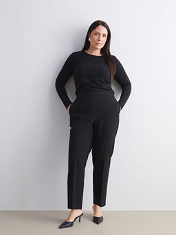 B?y?k Beden Y?ksek Bel Cigarette Kad?n Pantolon