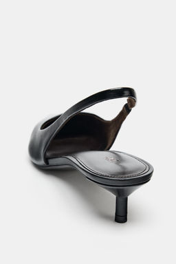 LEATHER SLINGBACK SHOES - Zara фото 12