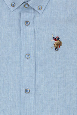 U. S. Polo Assn Голубая рубашка с длинным рукавом для мальчика - U.s. polo assn фото 8