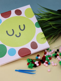 Картина из помпонов на подрамнике Draw Me! Sun, (20 х 20 см)