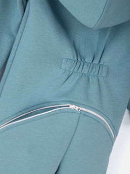 Комбинезон с клапаном и капюшоном Синяя дымка утепленный - Bungly фото 7