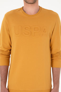 Erkek Hardal Basic Sweatshirt