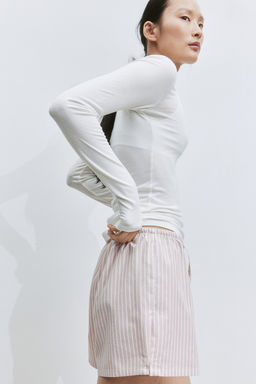 Pack de 2 pantalones cortos de pijama en popelina - H&m фото 5