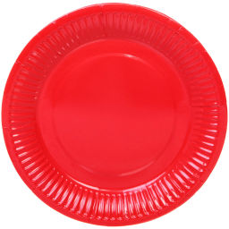 Цена за 6 шт. Тарелка бумажная 18 см в наборе 10 шт "Красный"