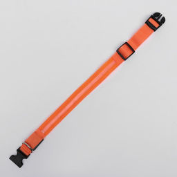 Ошейник с подсветкой размер L, ОШ 45-52 х 2,5 см, 3 режима свечения оранжевый - Пижон фото 4