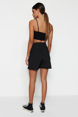 TRENDYOLMILLA Lacivert Cizgili Mini Yuksek Bel Orme Sort Etek TWOSS23SR00076  фото 5
