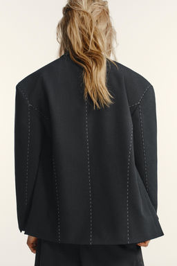 OVERSIZE BLAZER WITH CONTRAST SEAMS - Zara фото 11