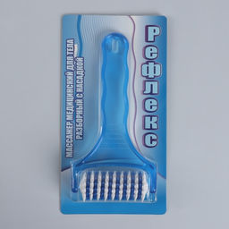 Массажёр «Рефлекс», 18×9×3 см, универсальный, с шипами, цвет синий/белый