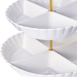 27538 Менажница 2ярус 22+26см фарфор LR (х8) - Mayer&boch фото 2