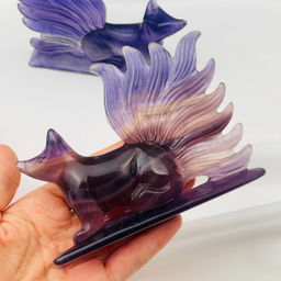 Статуэтка резная Лиса "Кицунэ" из Флюорита