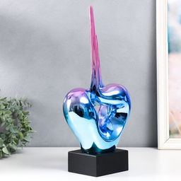 Фигурка керамика Абстракция. Сердце, сиренево-синий, 9.5?20?41 см