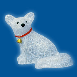 ULD-M3225-032/STA WHITE IP20 FOX Фигура светодиодная Лисенок, 33*25см, 32 светодиода. Белый свет. Провод прозрачный. TM Uniel