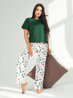 Костюм женский кулирка с брюками ФЛИРТ ЗЕЛЕНЬ