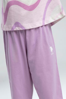 K_z _ocuk Lila Pijama Tak_m_ Sepette S_rpriz _ndirim - U.s. polo assn фото 9