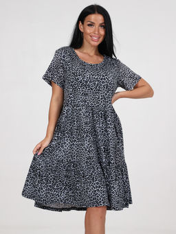 837 ПЛАТЬЕ (Серый леопард) - А-дина фото 4