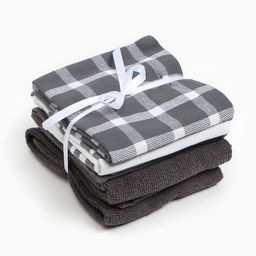 Кух. набор Этель Grey: полотенце - 4 шт, салфетка 30х30 см, 100% хл.  фото 10