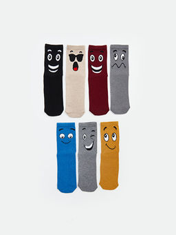 Desenli Erkek ?ocuk Soket ?orap 7li