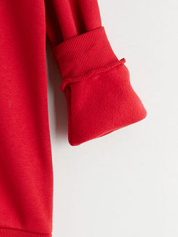 Bisiklet Yaka Y?lba?? Temal? Erkek ?ocuk Sweatshirt