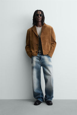 LEATHER SPLIT SUEDE JACKET - Zara фото 9